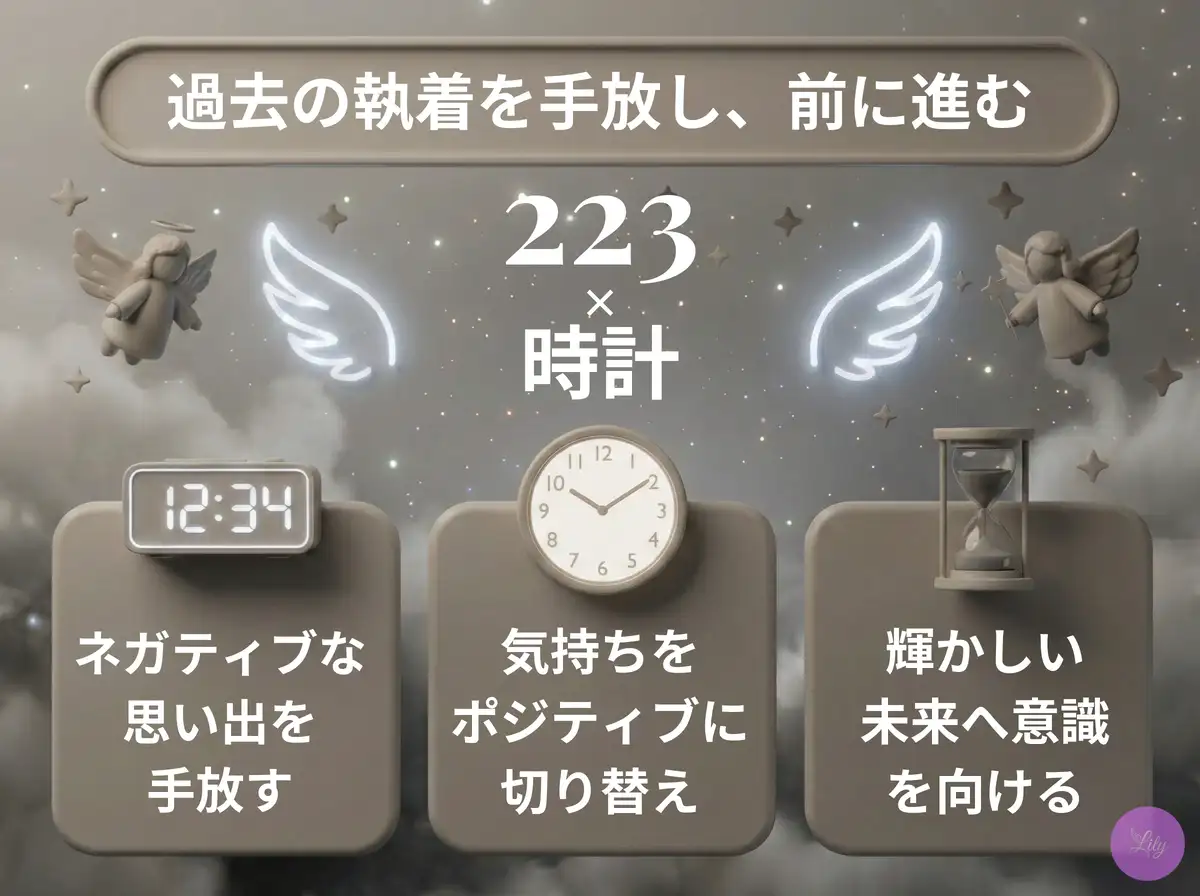 リリーのエンジェルナンバー 223 x 時計