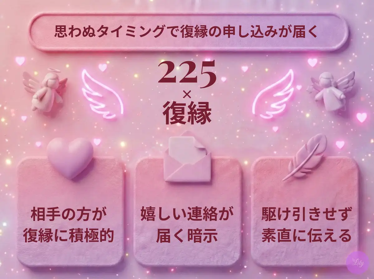 リリーのエンジェルナンバー 225 x 復縁