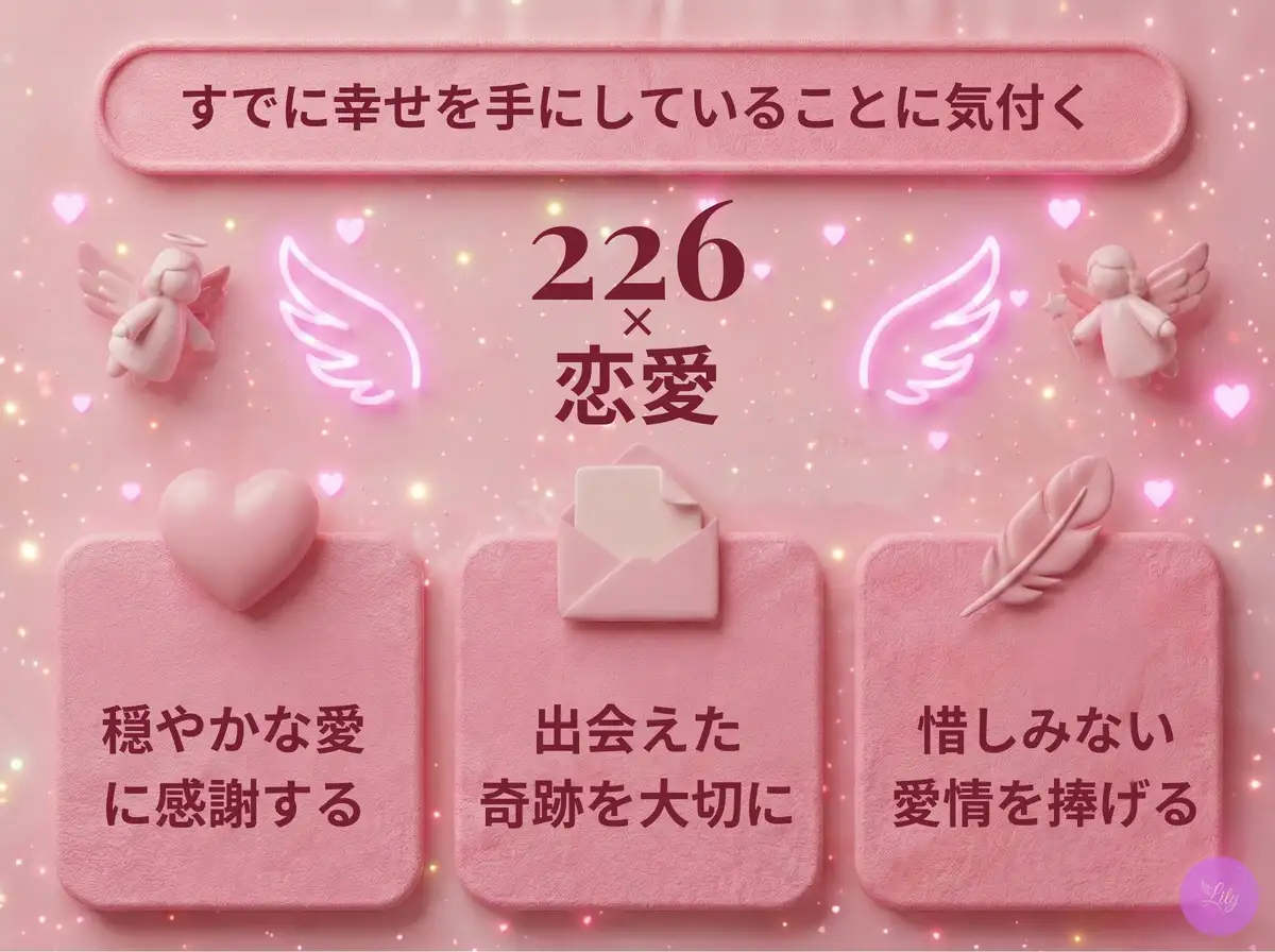 リリーのエンジェルナンバー 226 x 恋愛