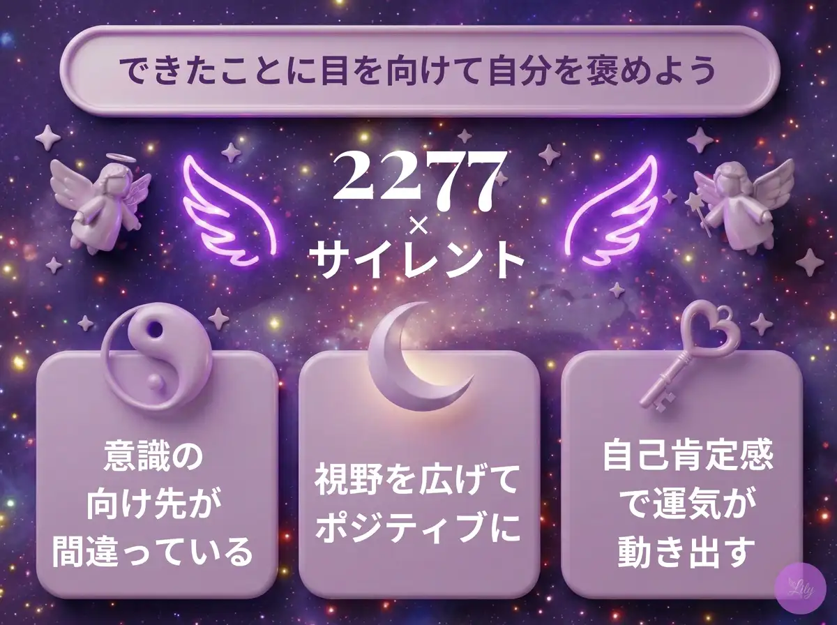 リリーのエンジェルナンバー 2277 x サイレント
