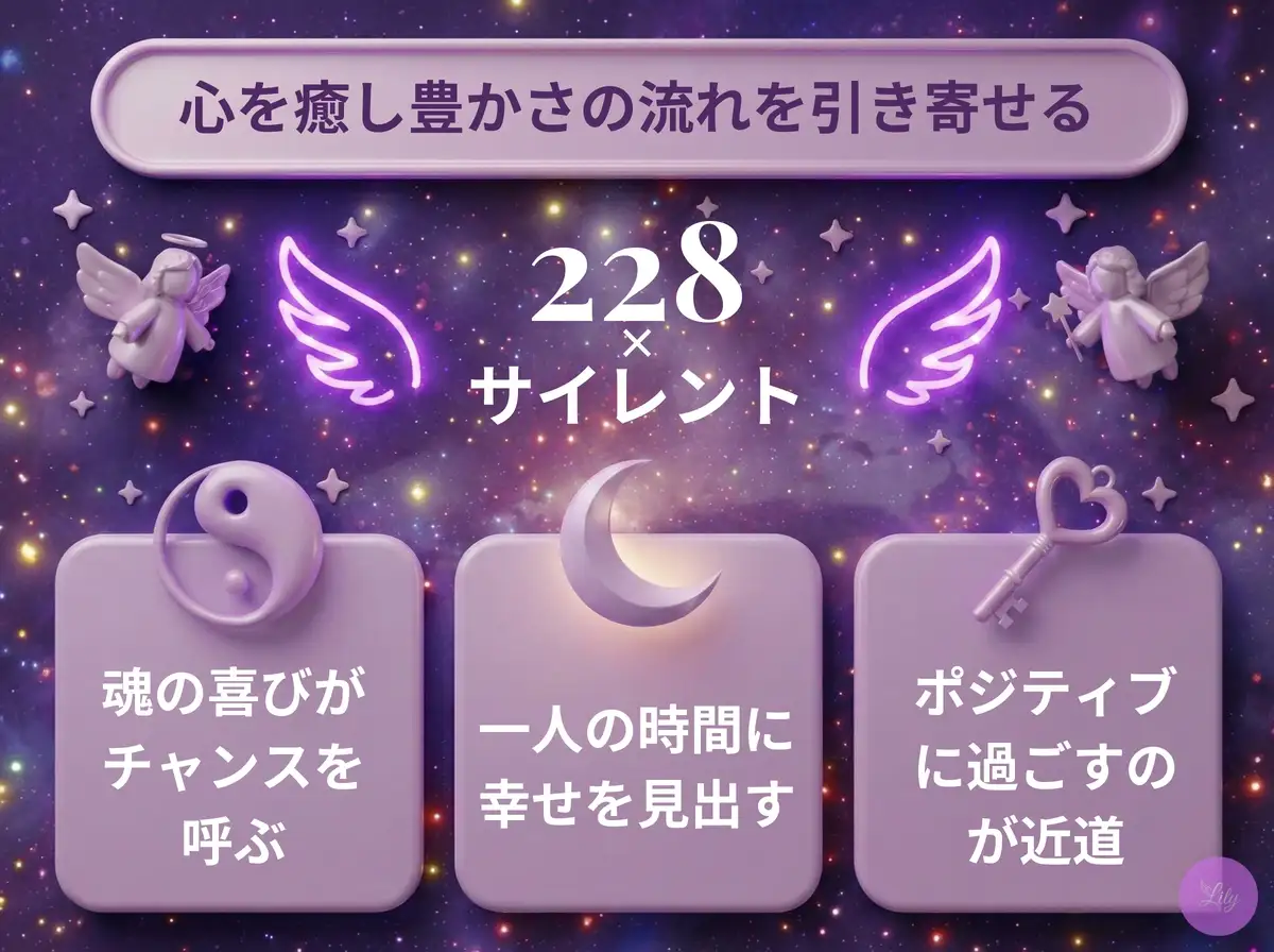 リリーのエンジェルナンバー 228 x サイレント