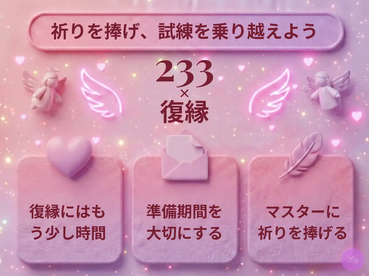 リリーのエンジェルナンバー 233 x 復縁