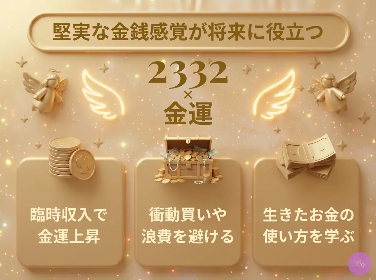 リリーのエンジェルナンバー 2332 x 金運