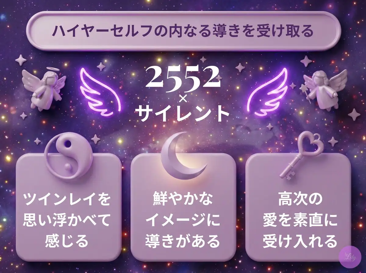 リリーのエンジェルナンバー 2552 x サイレント