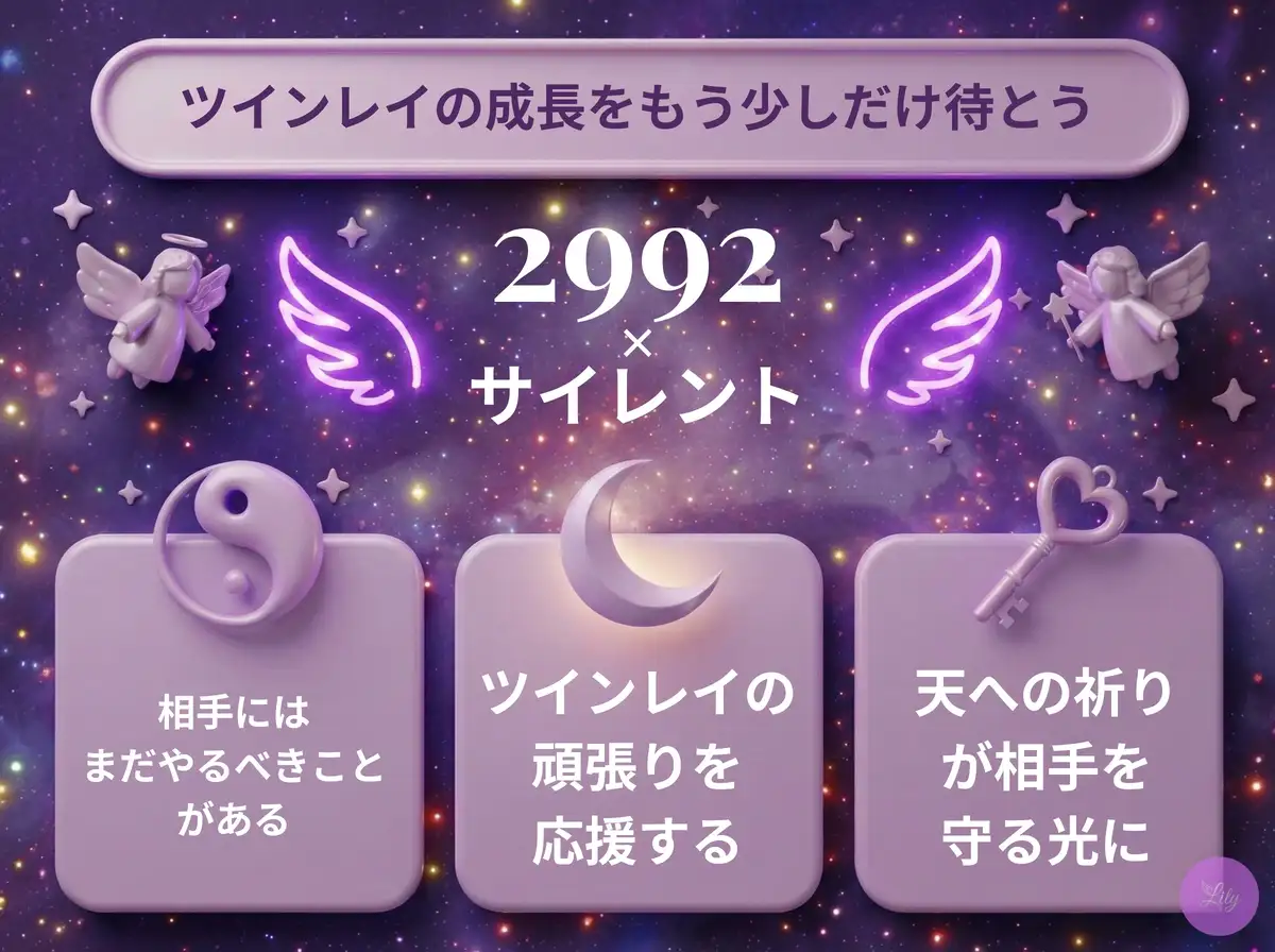 リリーのエンジェルナンバー 2992 x サイレント