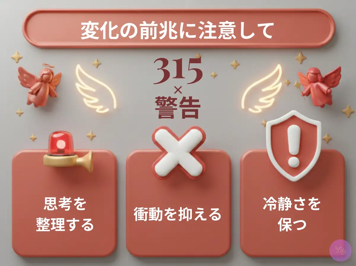 リリーのエンジェルナンバー 315 x 警告