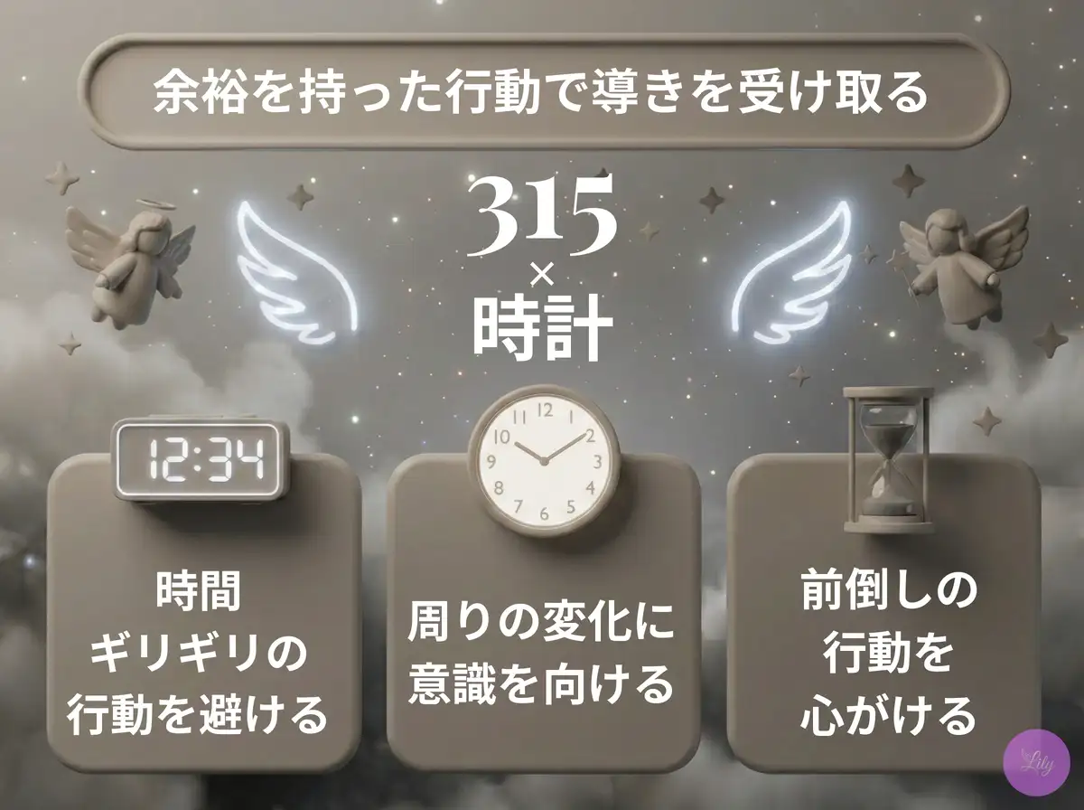 リリーのエンジェルナンバー 315 x 時計