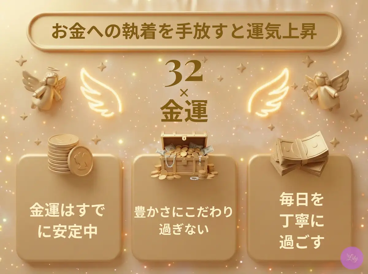 リリーのエンジェルナンバー 32 x 金運