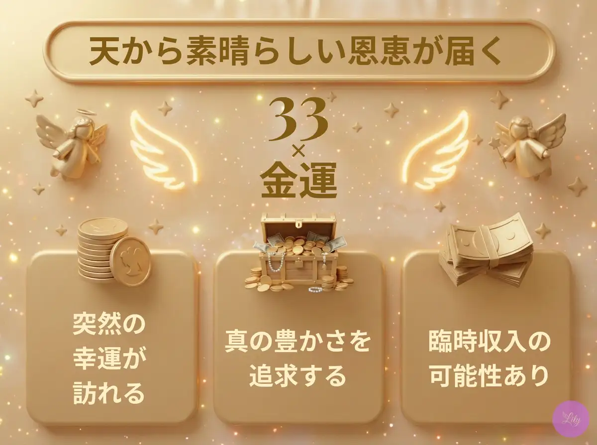 リリーのエンジェルナンバー 33 x 金運