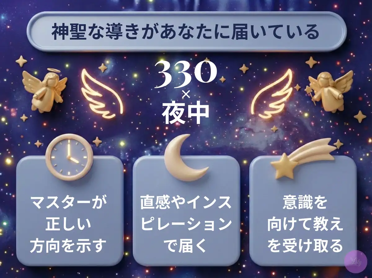 リリーのエンジェルナンバー 330 x 夜中