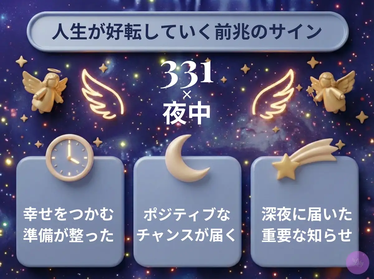 リリーのエンジェルナンバー 331 x 夜中