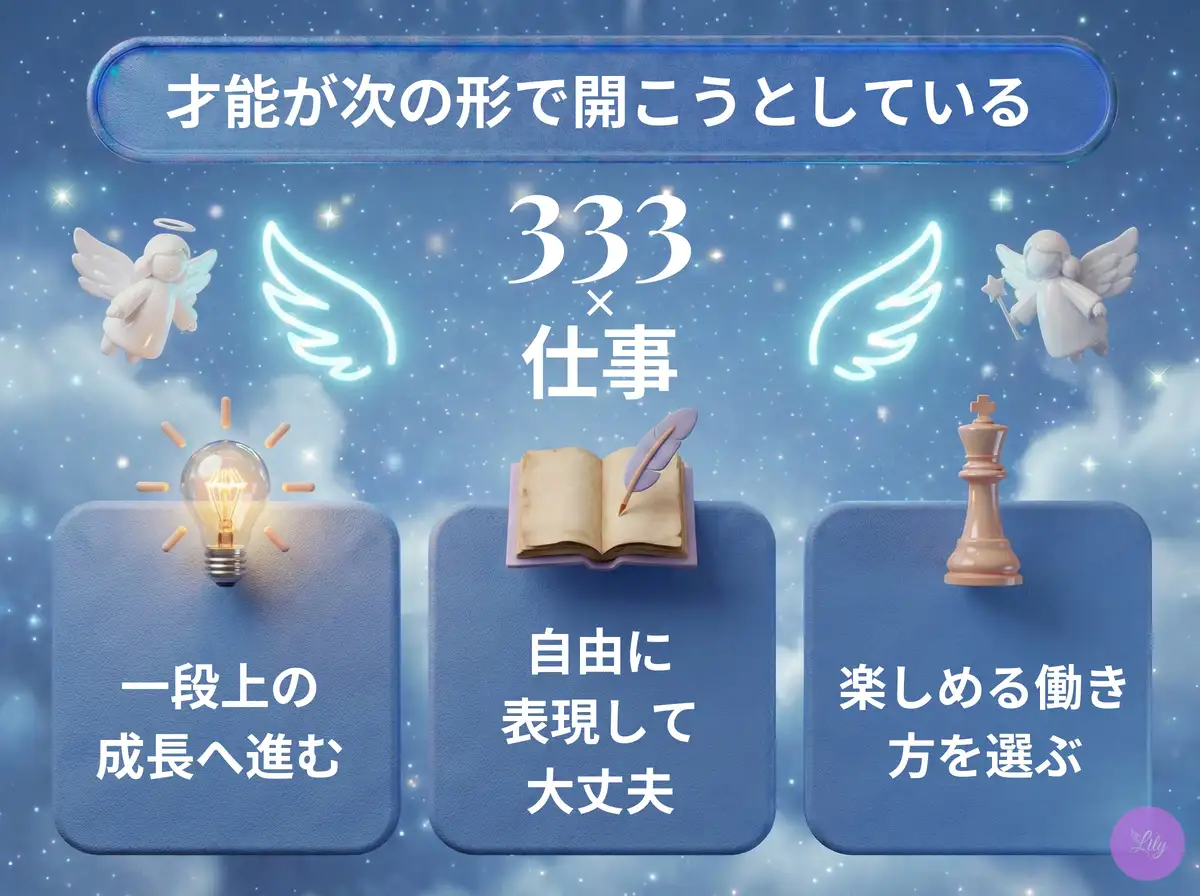 リリーのエンジェルナンバー 333 x 仕事