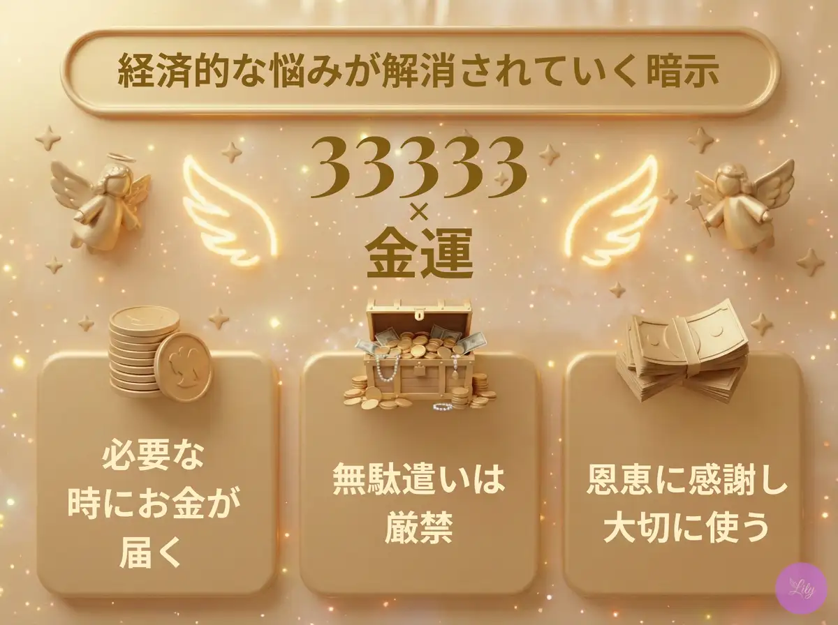 リリーのエンジェルナンバー 33333 x 金運