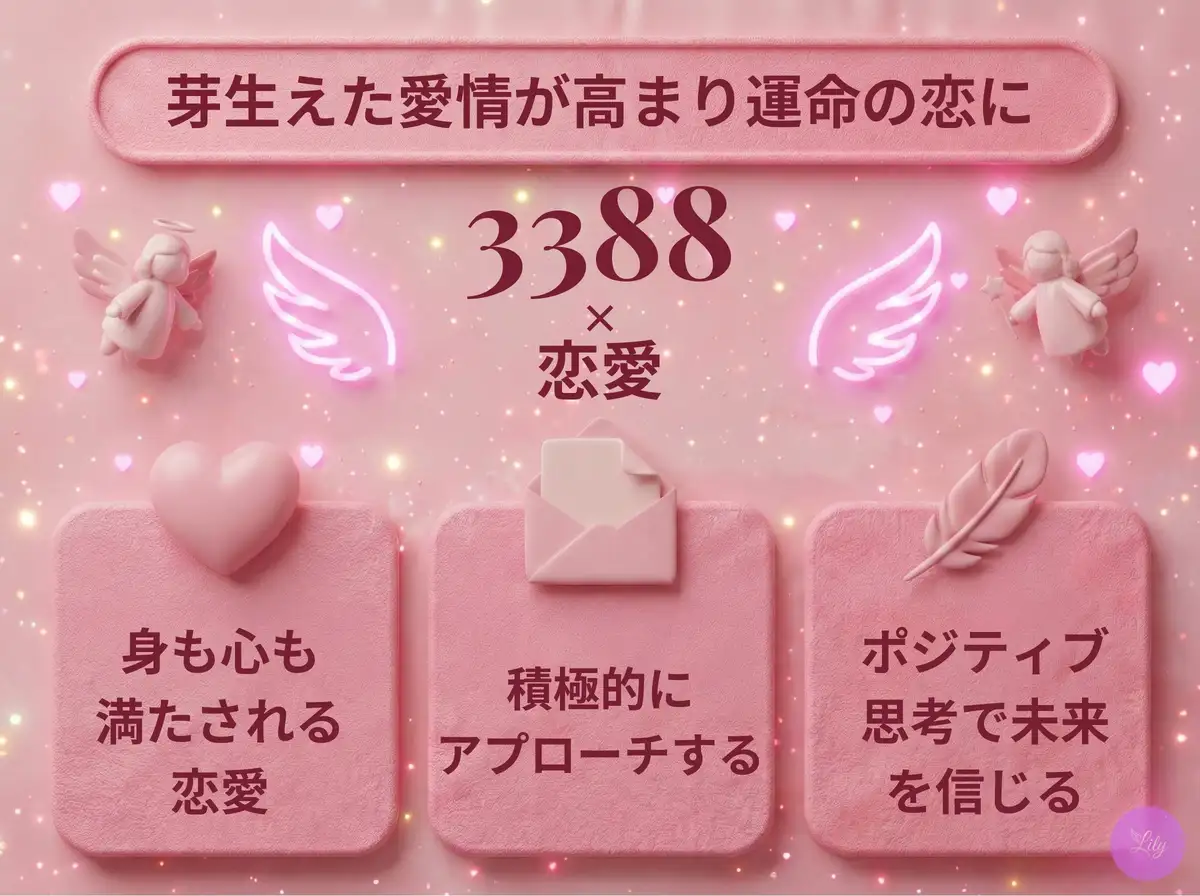 リリーのエンジェルナンバー 3388 x 恋愛