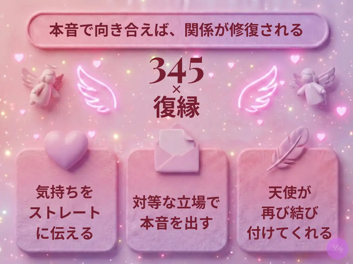 リリーのエンジェルナンバー 345 x 復縁