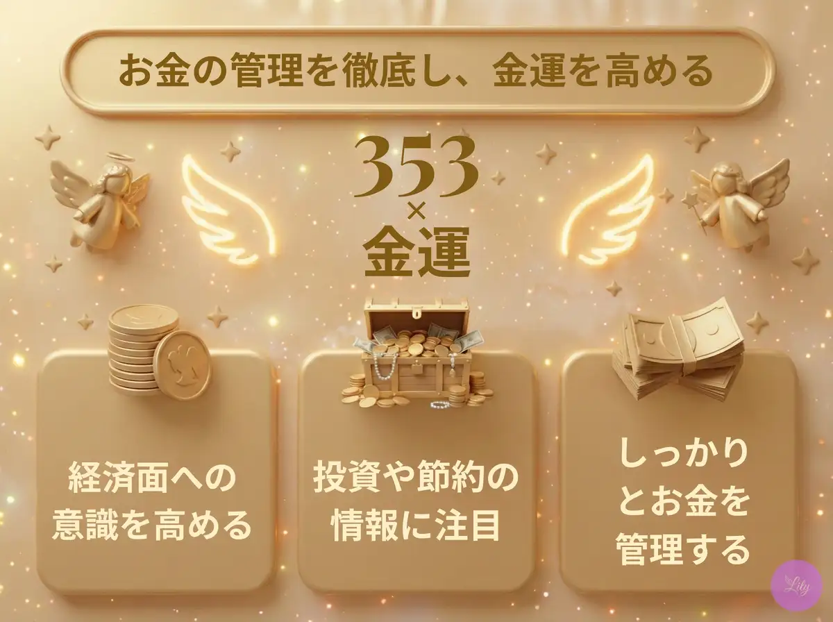 リリーのエンジェルナンバー 353 x 金運