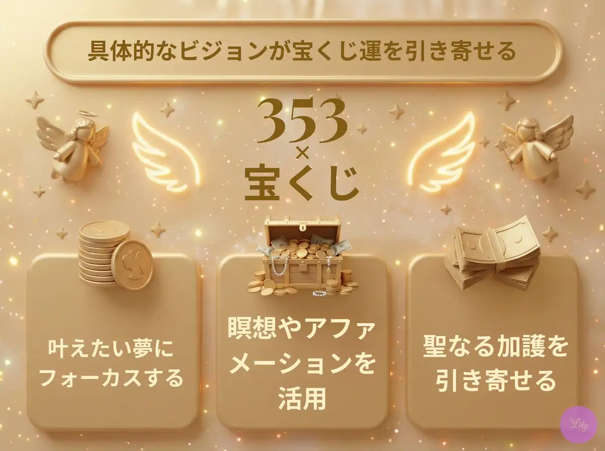 リリーのエンジェルナンバー 353 x 宝くじ