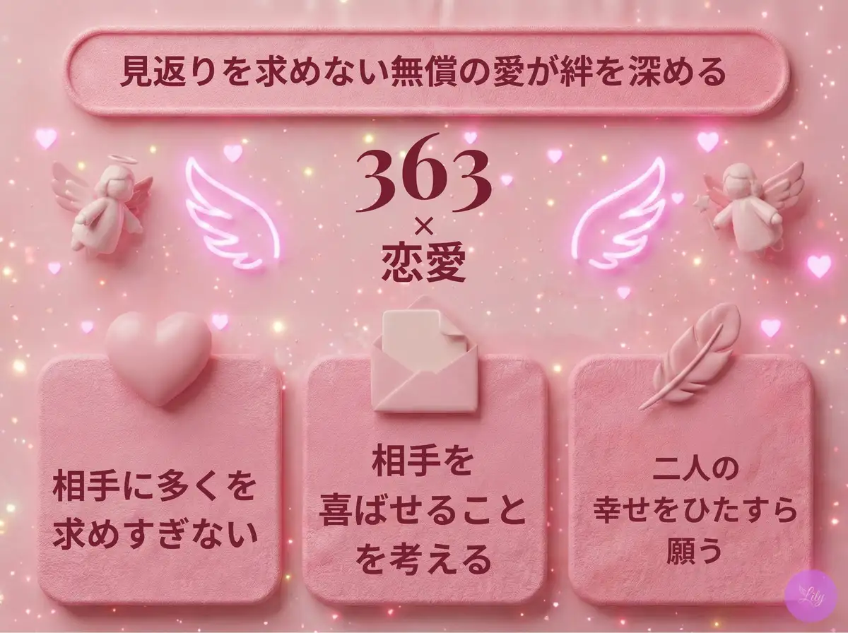 リリーのエンジェルナンバー 363 x 恋愛