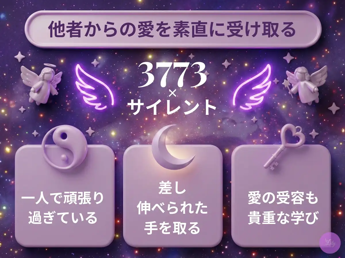 リリーのエンジェルナンバー 3773 x サイレント