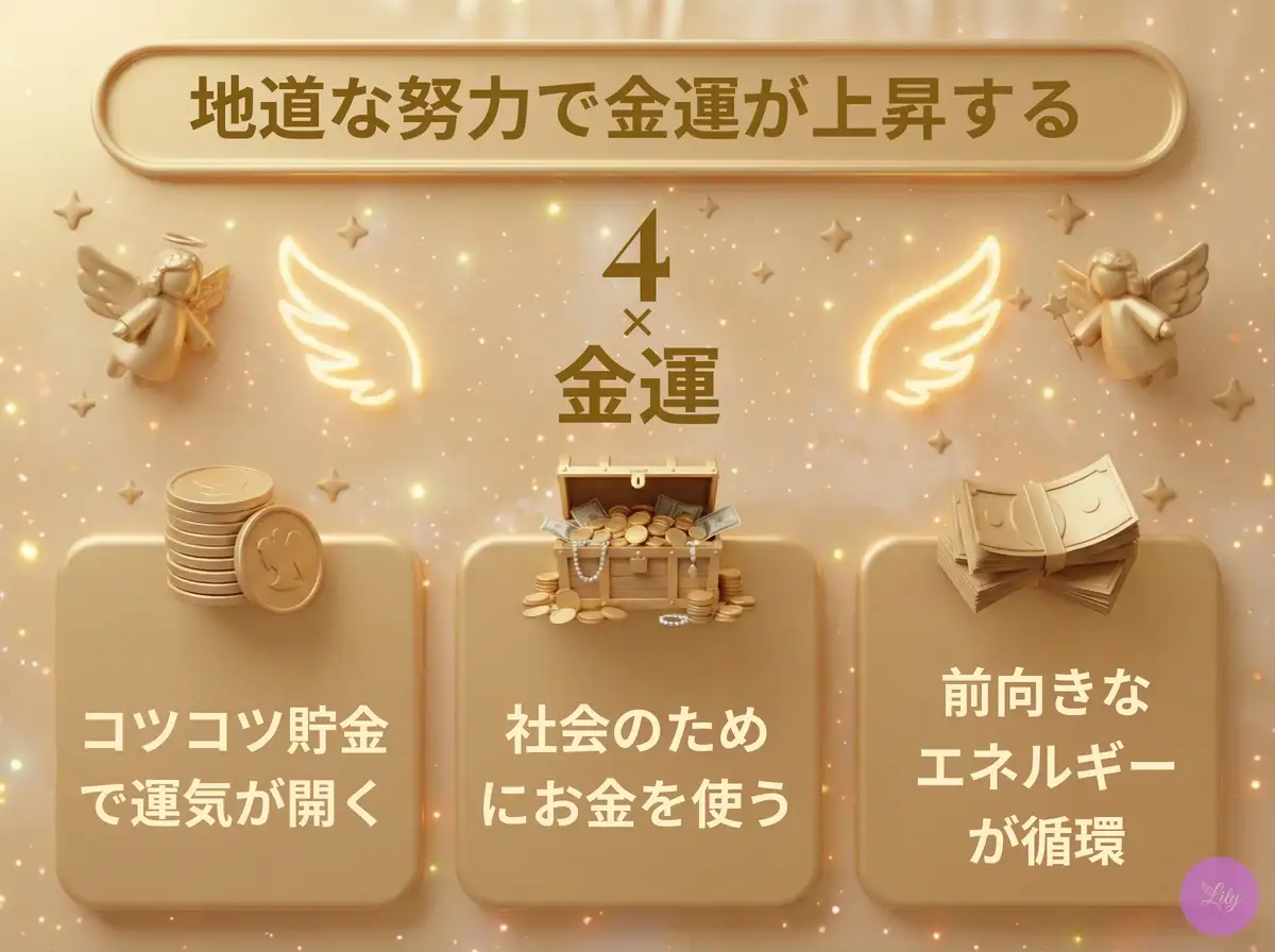 リリーのエンジェルナンバー 4 x 金運