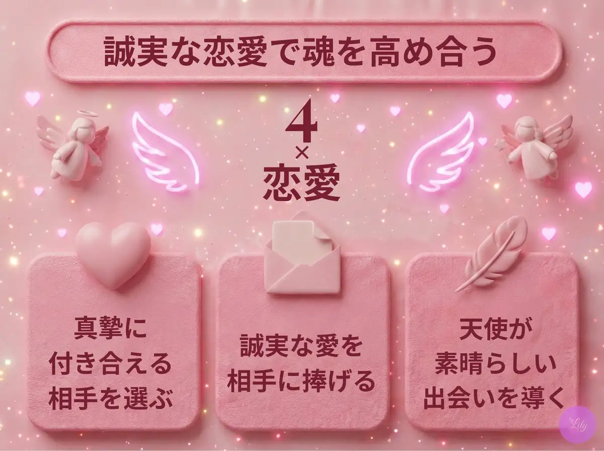 リリーのエンジェルナンバー 4 x 恋愛