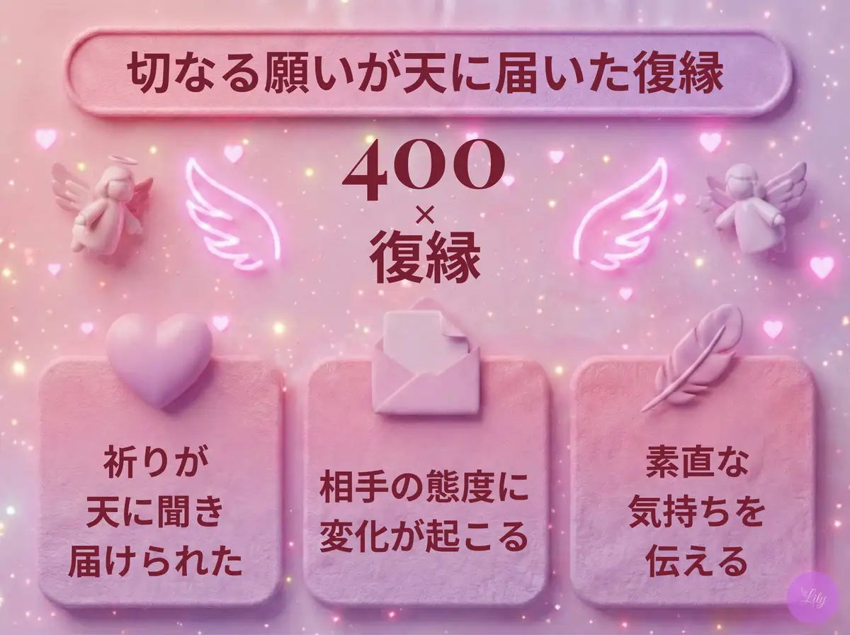 リリーのエンジェルナンバー 400 x 復縁