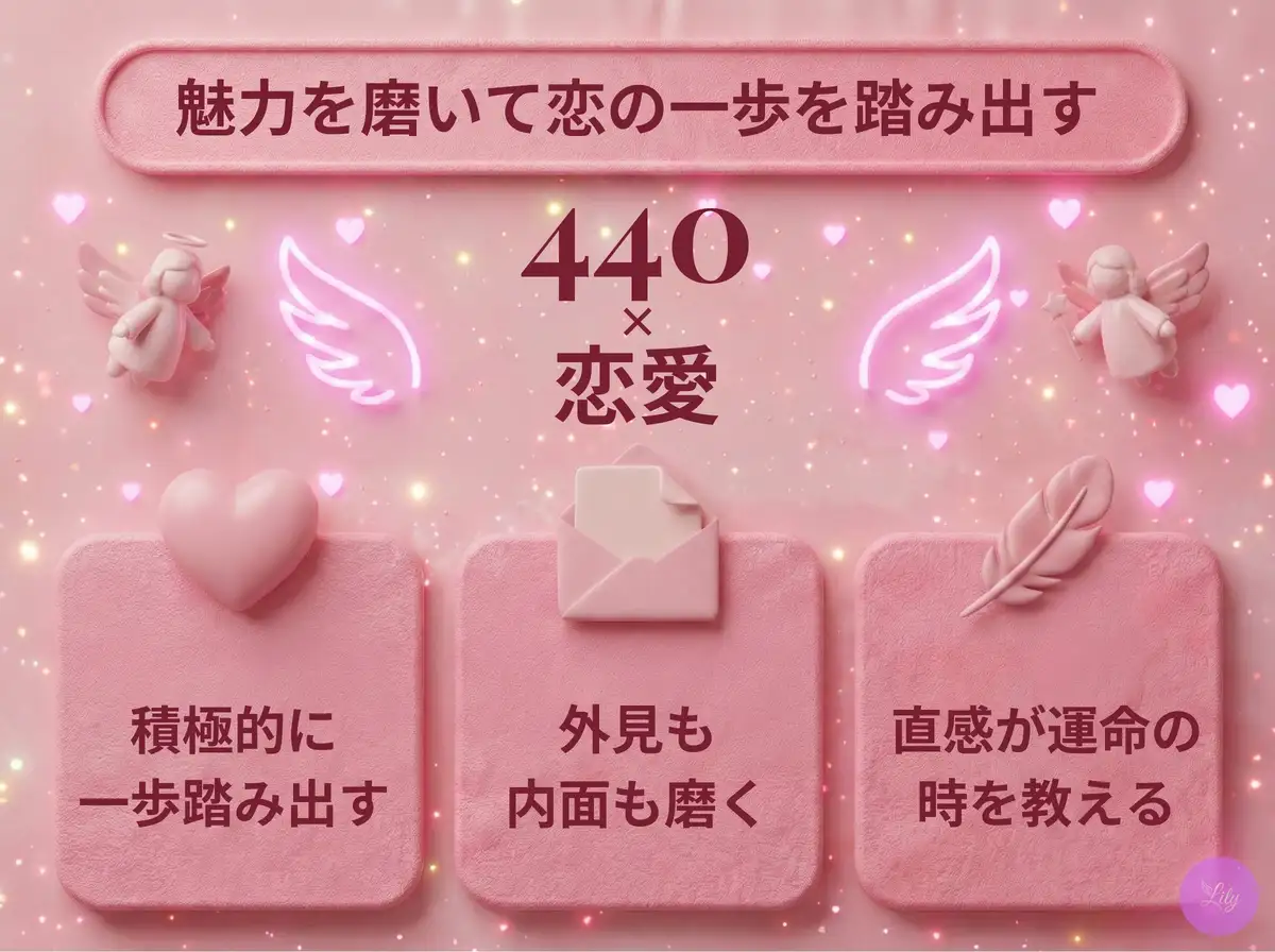 リリーのエンジェルナンバー 440 x 恋愛