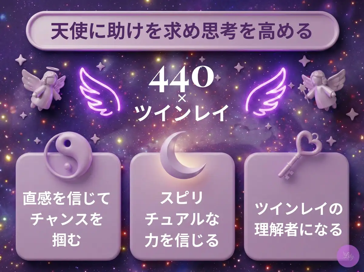 リリーのエンジェルナンバー 440 x ツインレイ