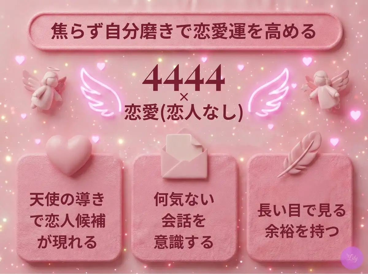 リリーのエンジェルナンバー 4444 x 恋愛(恋人なし)