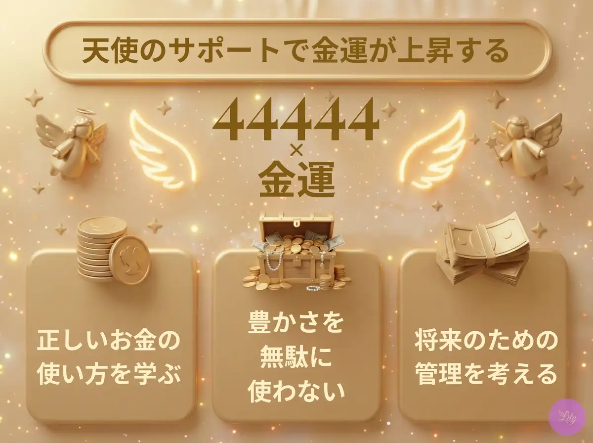 リリーのエンジェルナンバー 44444 x 金運