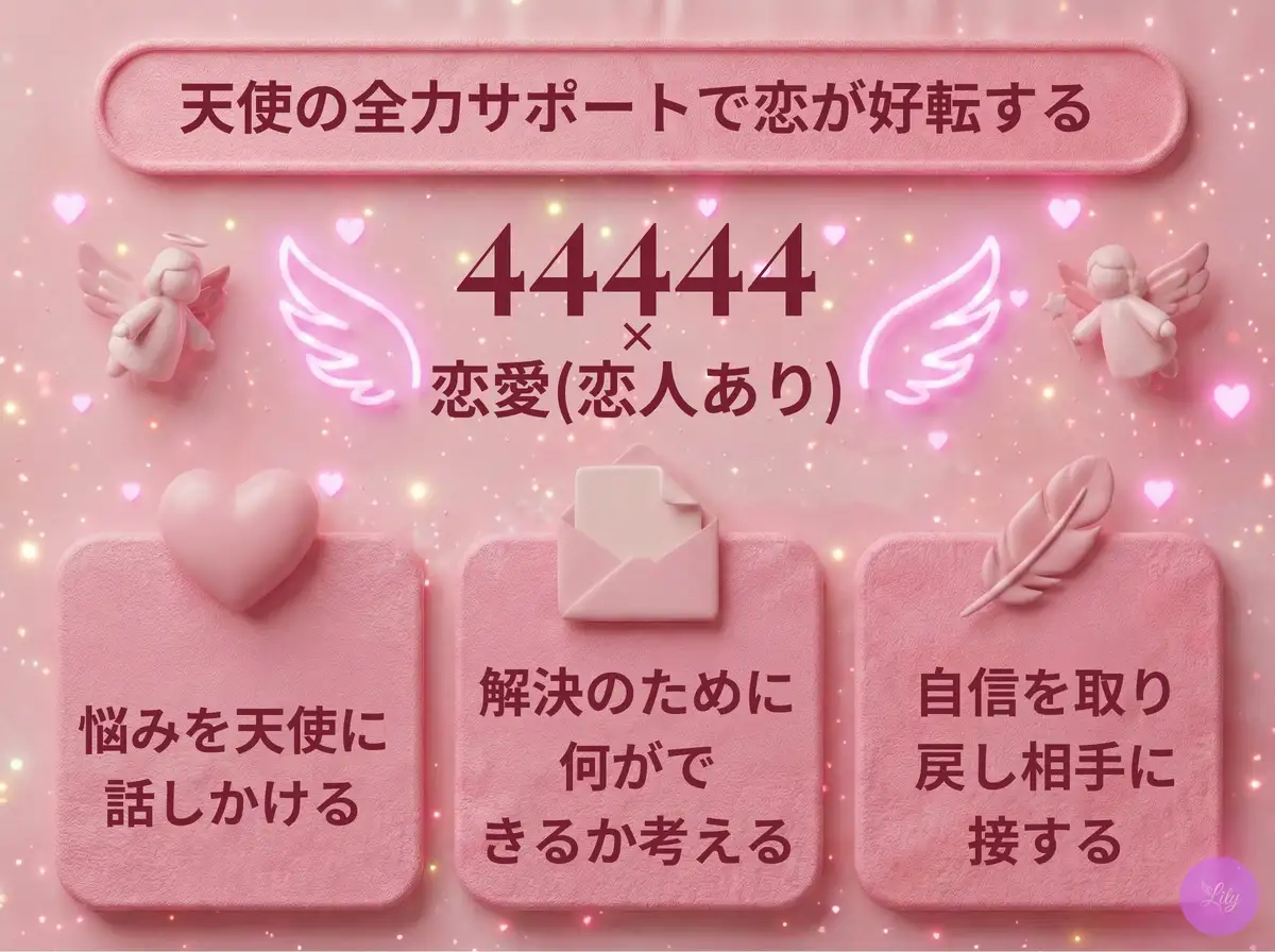 リリーのエンジェルナンバー 44444 x 恋愛(恋人あり)
