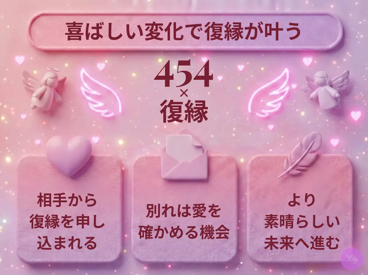 リリーのエンジェルナンバー 454 x 復縁