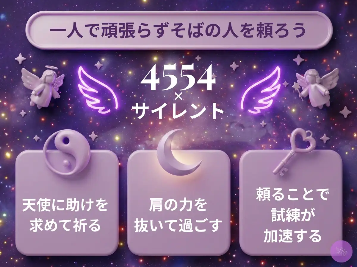 リリーのエンジェルナンバー 4554 x サイレント