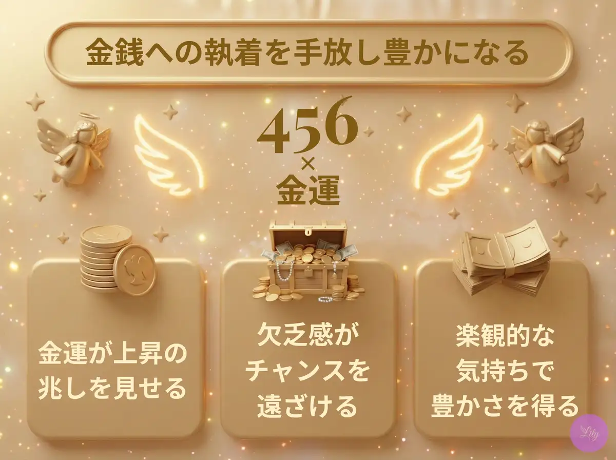 リリーのエンジェルナンバー 456 x 金運