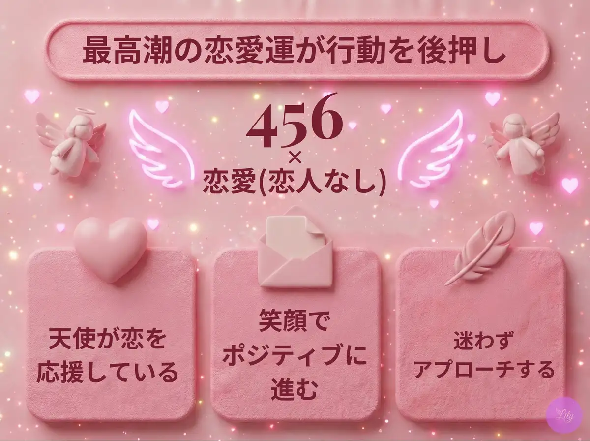 リリーのエンジェルナンバー 456 x 恋愛(恋人なし)