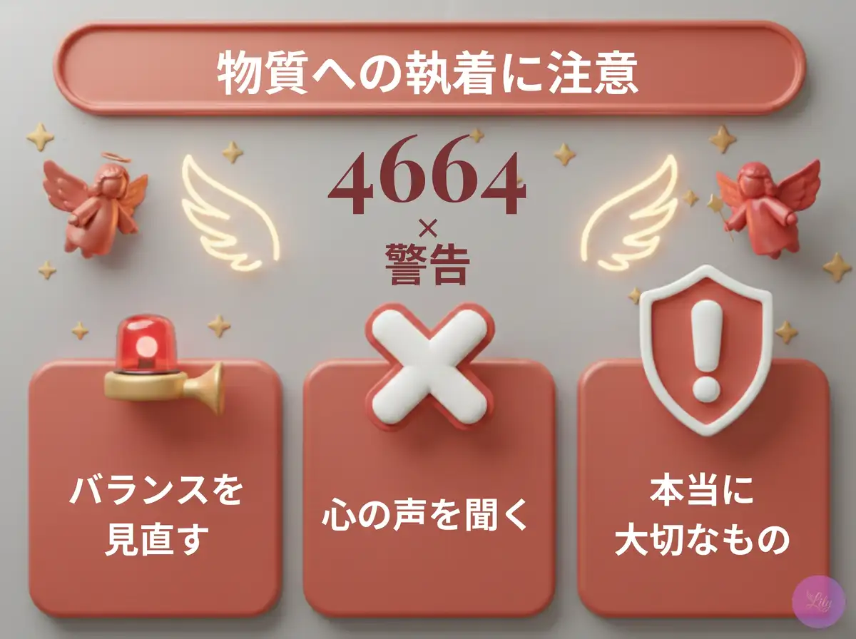 リリーのエンジェルナンバー 4664 x 警告