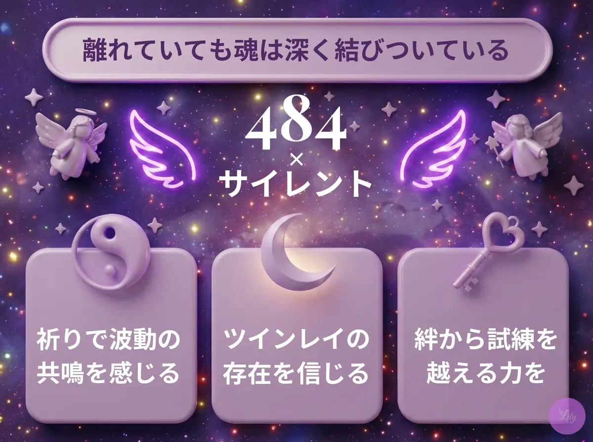 リリーのエンジェルナンバー 484 x サイレント