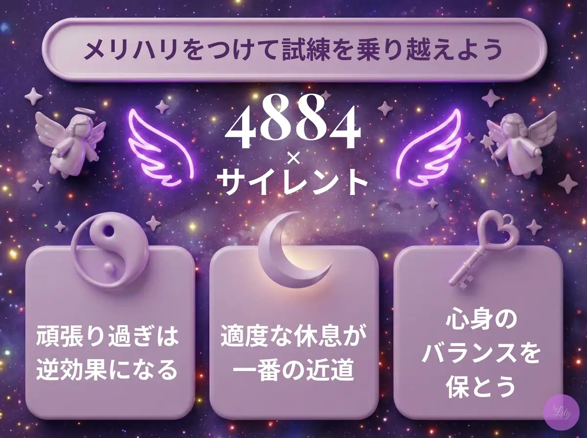 リリーのエンジェルナンバー 4884 x サイレント