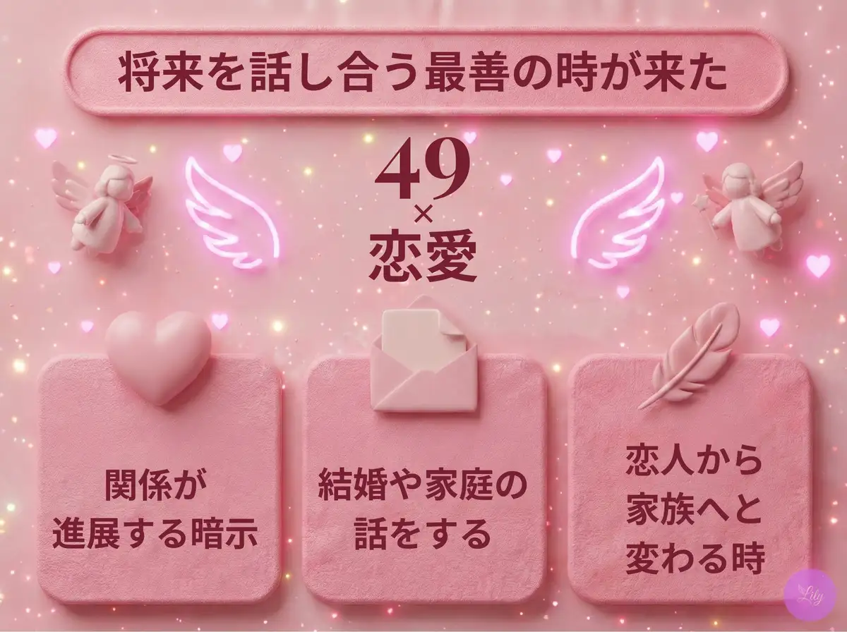 リリーのエンジェルナンバー 49 x 恋愛
