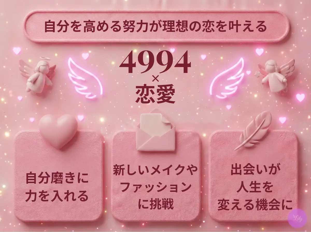 リリーのエンジェルナンバー 4994 x 恋愛