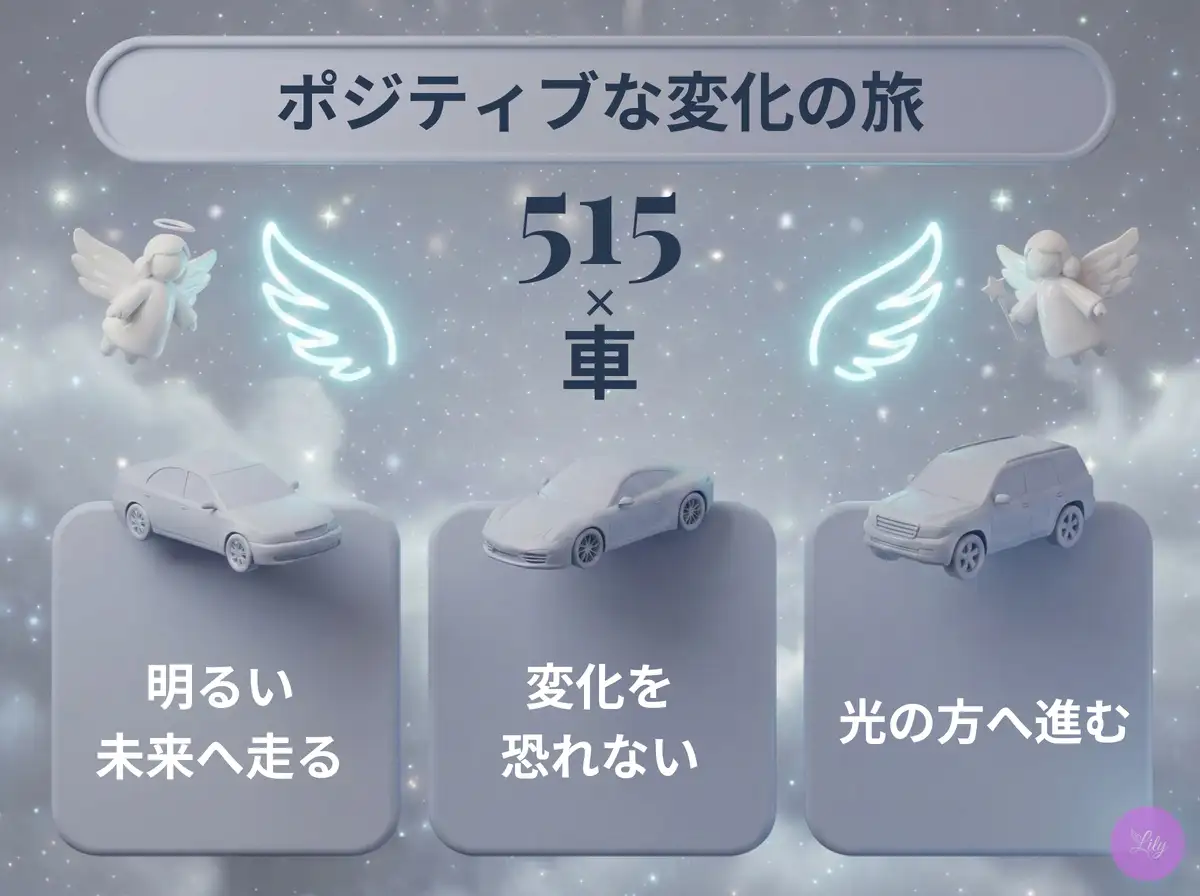 リリーのエンジェルナンバー 515 x 車