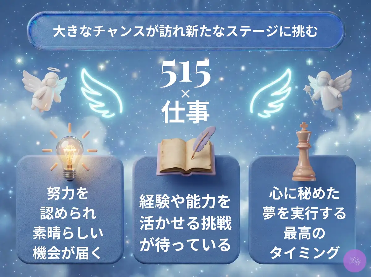 リリーのエンジェルナンバー 515 x 仕事