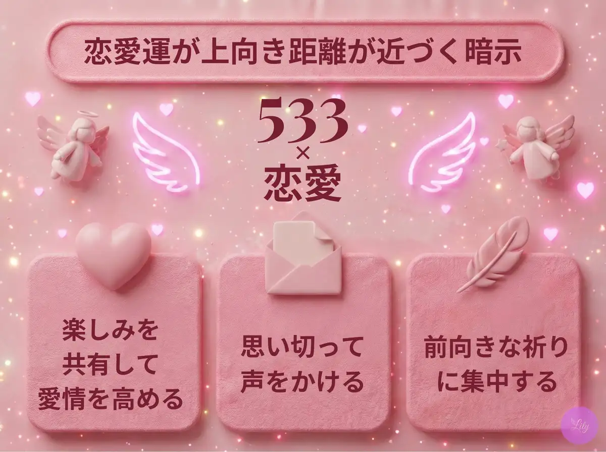 リリーのエンジェルナンバー 533 x 恋愛