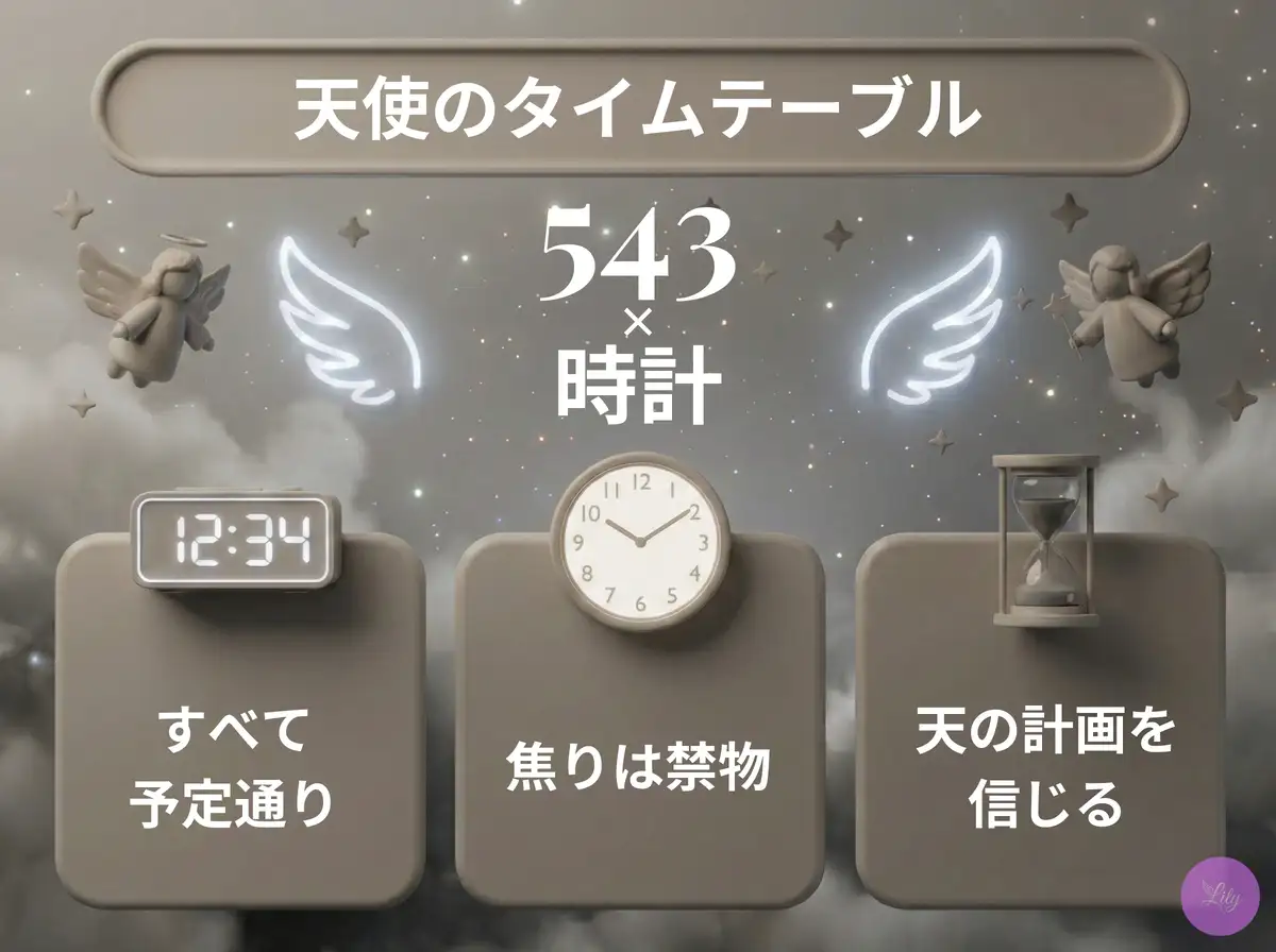 リリーのエンジェルナンバー 543 x 時計