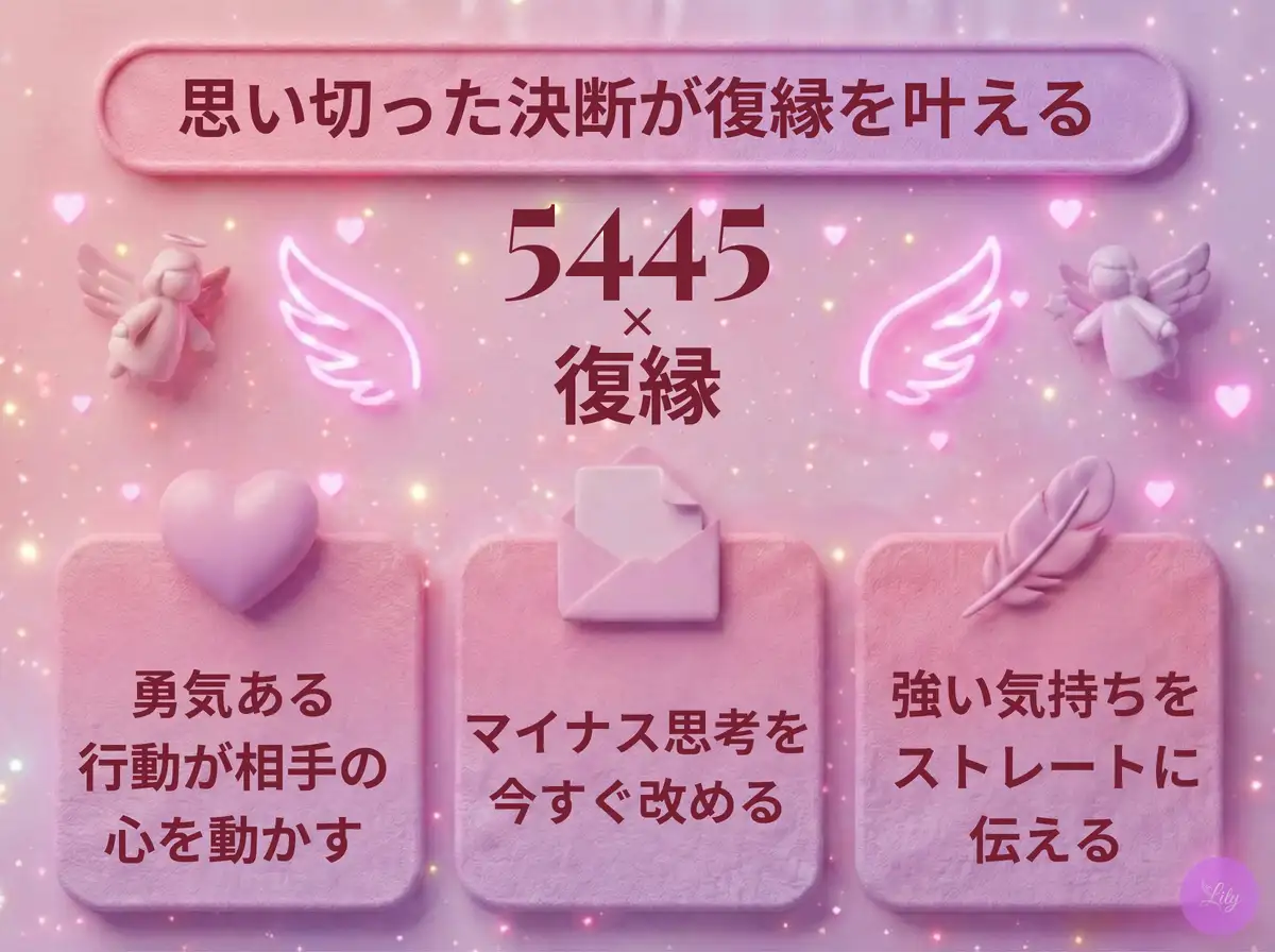 リリーのエンジェルナンバー 5445 x 復縁