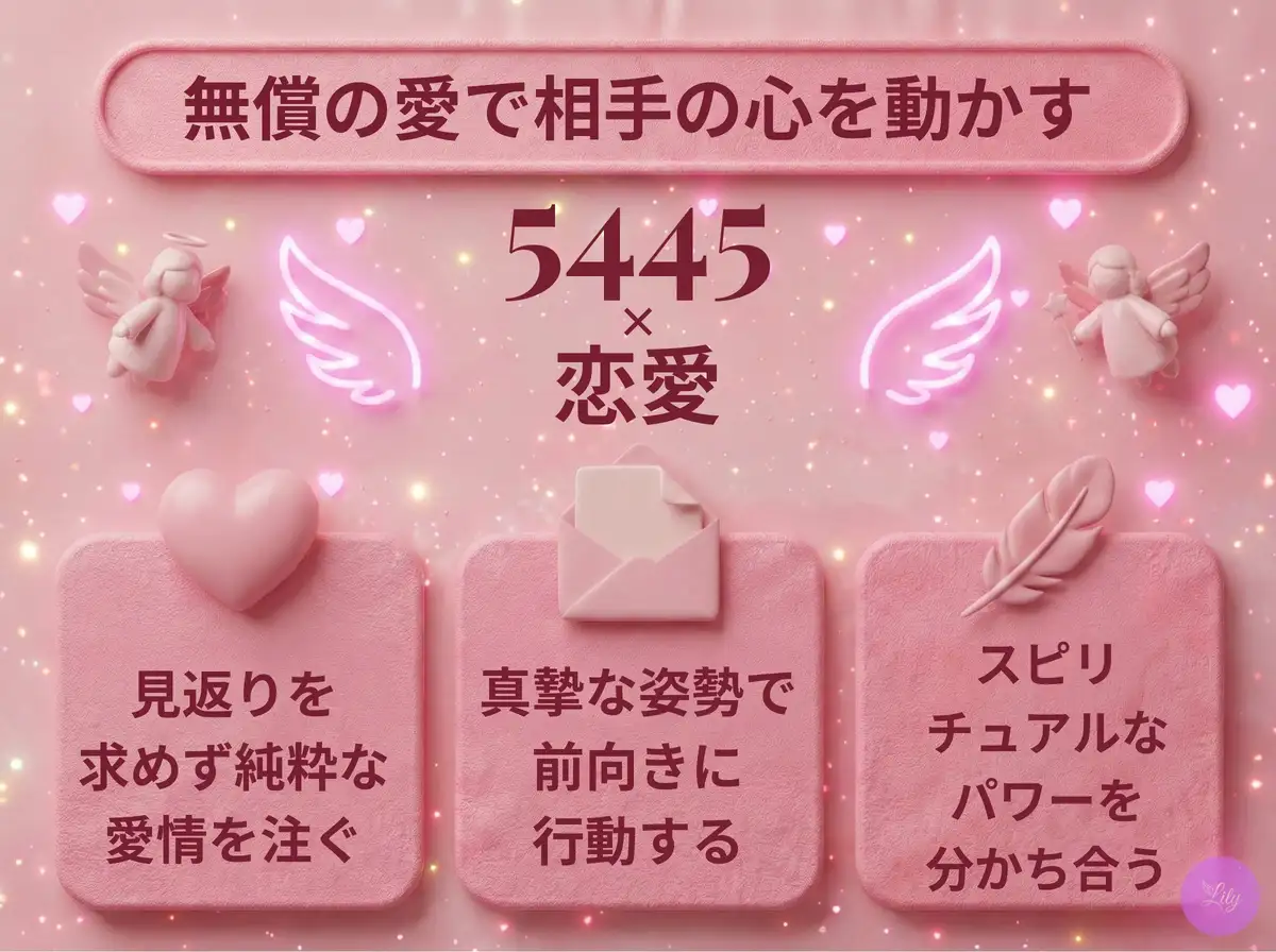 リリーのエンジェルナンバー 5445 x 恋愛