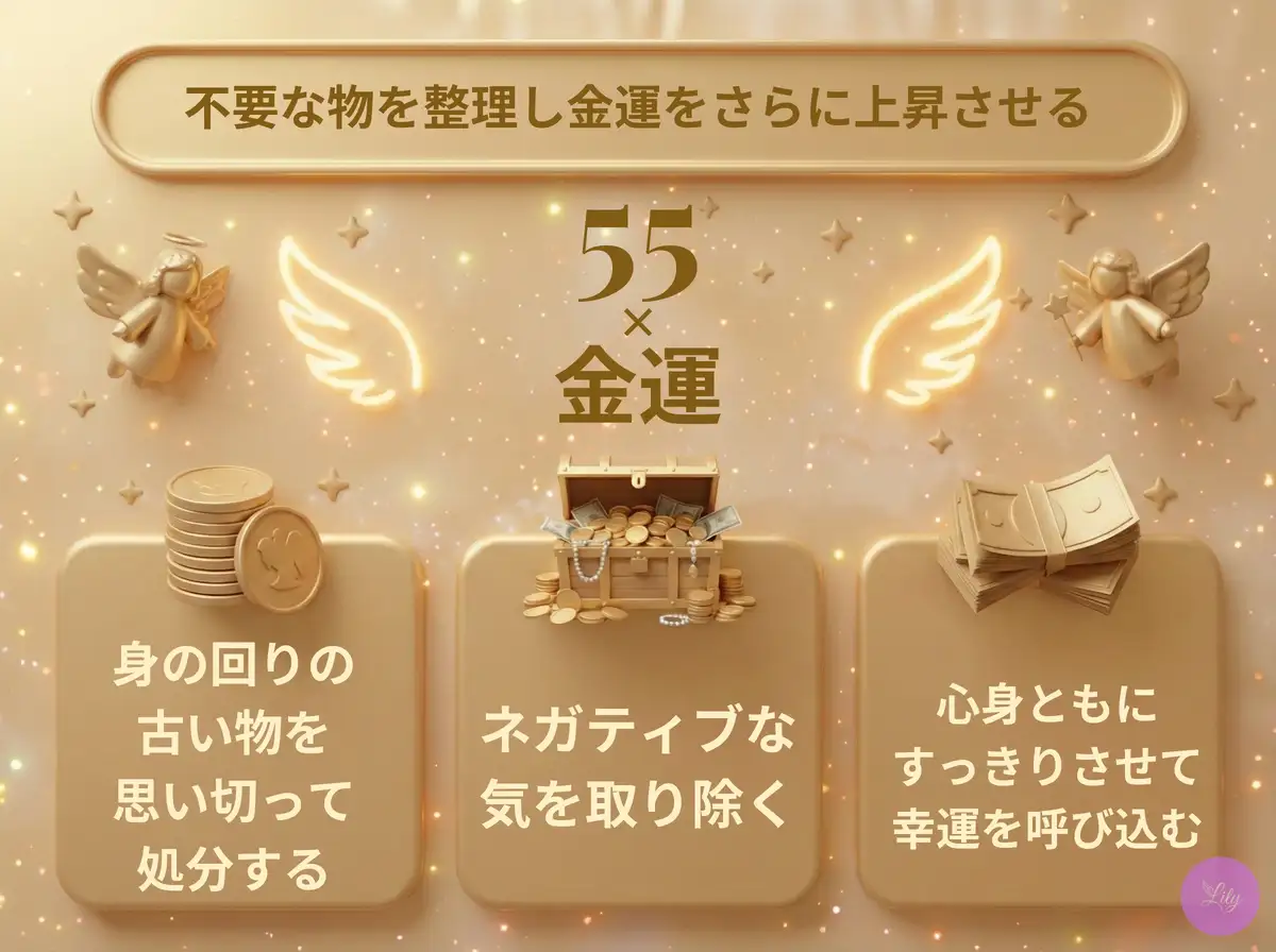 リリーのエンジェルナンバー 55 x 金運