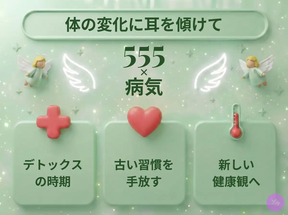 リリーのエンジェルナンバー 555 x 病気