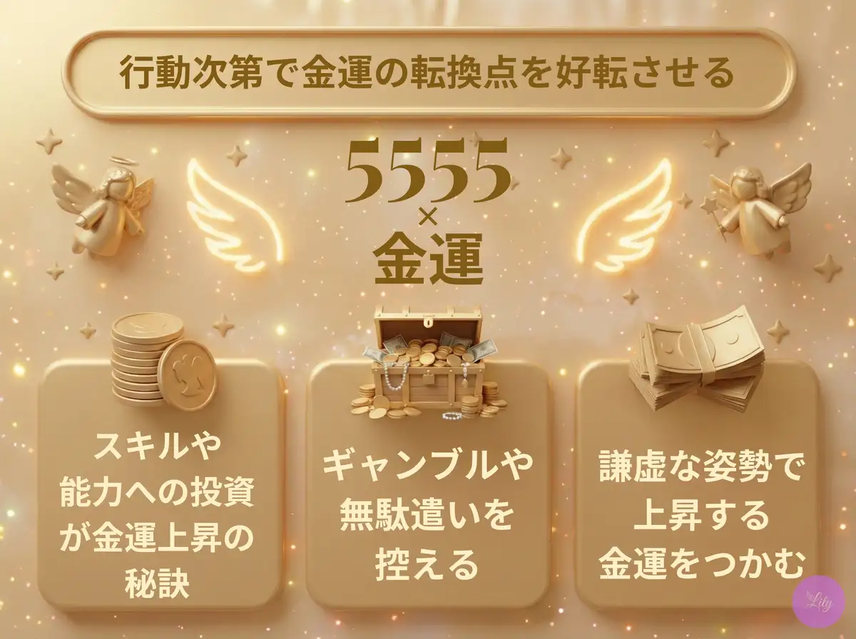 リリーのエンジェルナンバー 5555 x 金運