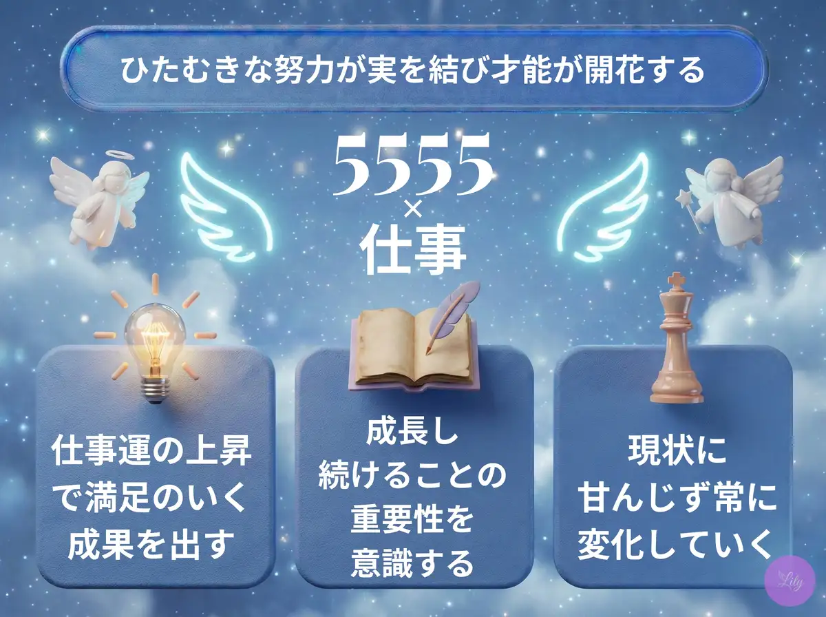 リリーのエンジェルナンバー 5555 x 仕事